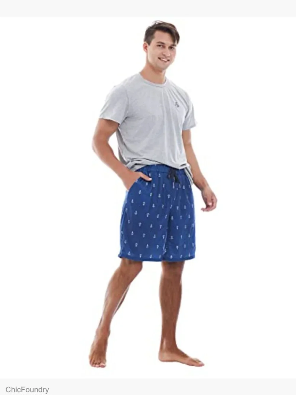 Men's Pajama Set Short or Long Sleeve 2 Piece with Pockets